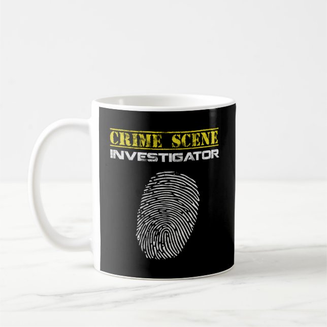 Taza De Café Investigador de Crimescene Policía de huellas digi (Izquierda)