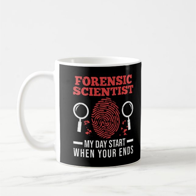 Taza De Café Investigador forense en ciencias forenses científi (Izquierda)