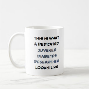 Taza De Café investigadora de la diabetes juvenil, dedicada