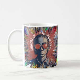 Taza De Café invidente visual de la pérdida de visión de la taz