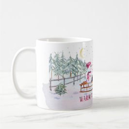Taza De Café Invierno cálido desea que el hombre de nieve y el 