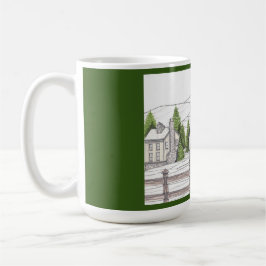 Taza De Café Invierno de la Granja de Piedra Café Verde oscuro