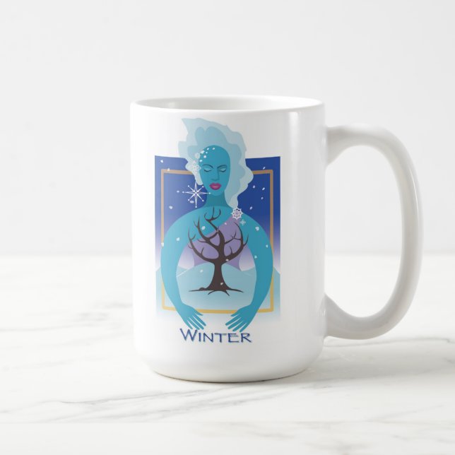Taza De Café Invierno de la tierra de madre (Derecha)