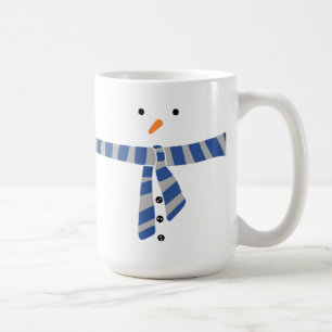 Taza De Café Invierno de snowman azul grises fríos