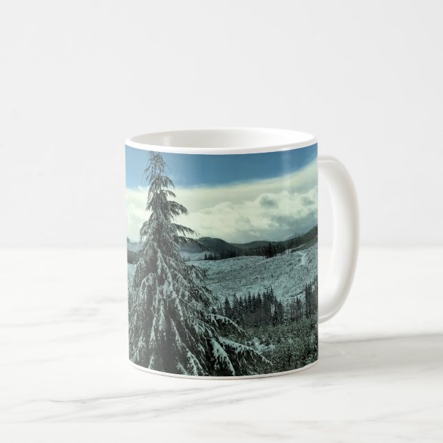 Taza De Café Invierno en el bosque estatal de Tillamook, Oregón (Anverso derecho)