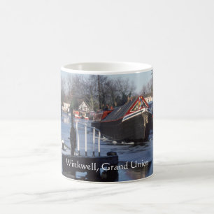 Taza De Café Invierno en el canal magnífico de la unión