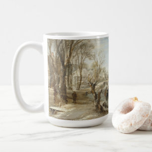 Taza De Café INVIERNO EN HOLANDA (1645) Vintage Art Navidad Mug