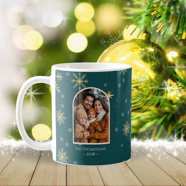 Taza De Café Invierno moderno copos de nieve foto Navidades Ver (Subido por el creador)