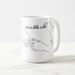 Taza De Café Invisible Vibe Minimal Line Art Mug
