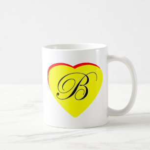 Taza De Café Invitación a la boda B de color rojo amarillo cora