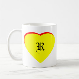 Taza De Café Invitación a la boda roja amarilla en el MUSEO