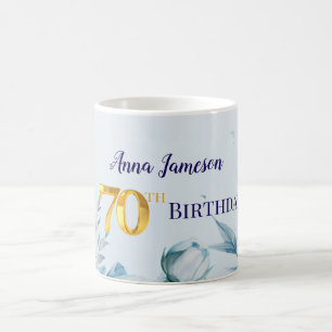 Taza De Café Invitación a la fiesta de cumpleaños número 70 de 