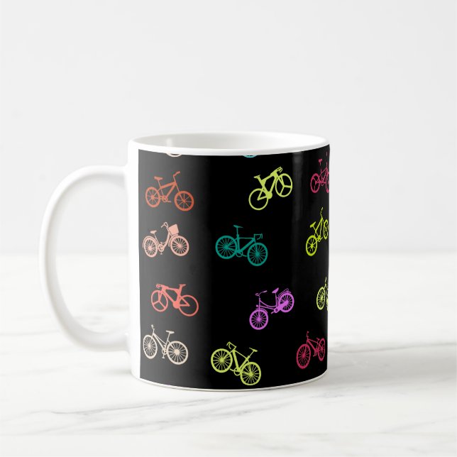 Taza De Café Invitación al patrón de bicicleta (Izquierda)