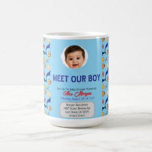 Taza De Café Invitación de Baby Shower para Conocer a Nuestro N