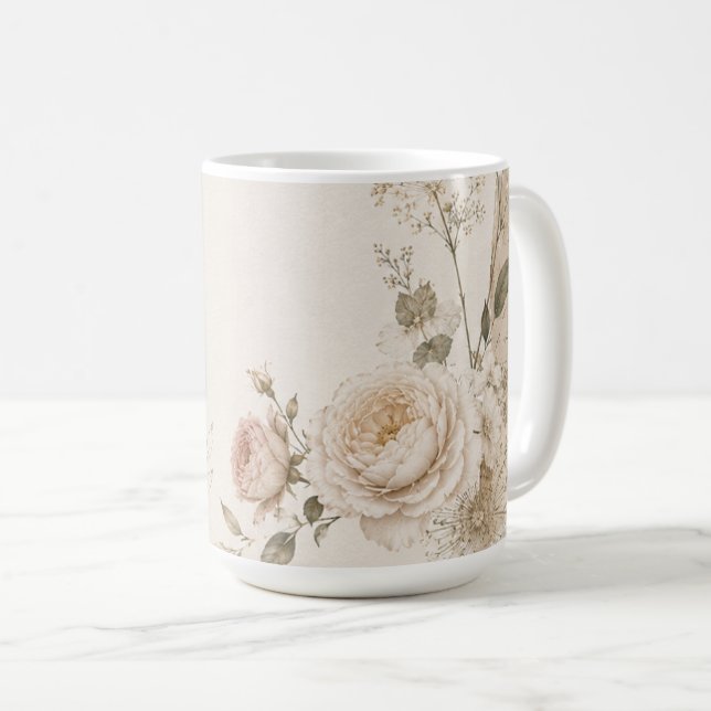 Taza De Café Invitación de Boda de Jardín con Naturalidad (Anverso derecho)