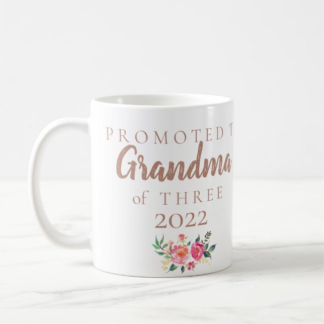 TAZA DE CAFÉ INVITACIÓN DE EMBARAZO AL GRANDMA # DE NIÑOS (Izquierda)