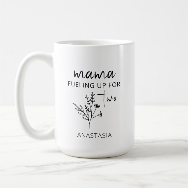 Taza De Café Invitación de embarazo Regalo de maternidad a mamá (Izquierda)