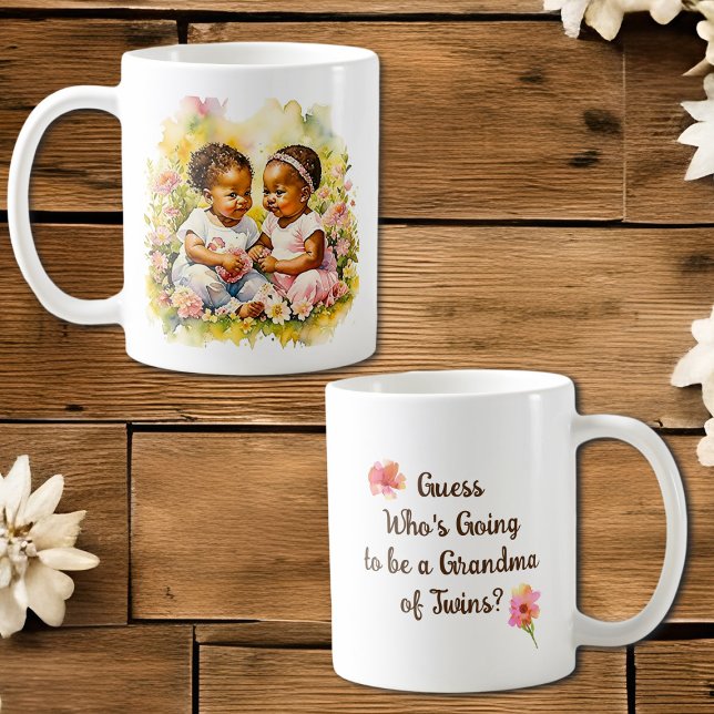 Taza De Café Invitación de gemelos | Invitación de embarazo (Subido por el creador)