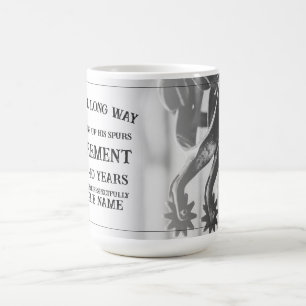 Taza De Café Invitación de jubilación con espoletas viejas