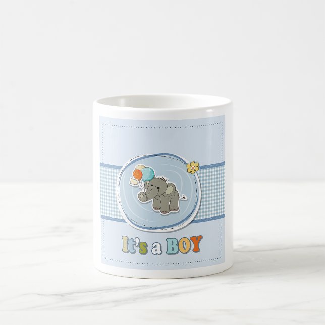 Taza De Café Invitación de niño pequeño elefante lindo (Subido por el creador)