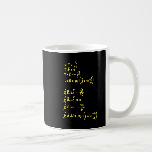 Taza De Café Invitación de Pegatina de Physics Formula Square (Derecha)