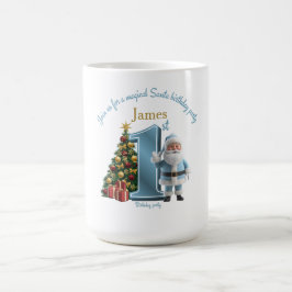Taza De Café Invitación Mágica de Cumpleaños de Santa – 1er Cum