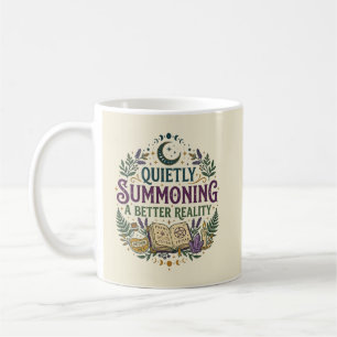 Taza De Café Invocando Silenciosamente una Realidad Mística Mej