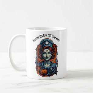 Taza De Café Inyección de Cuidados Hermosos, Enfermera de Hallo