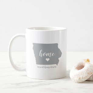 Taza De Café Iowa Hometown Mug con personalización