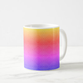Taza De Café Ipanema Arcoiris Hipnótico Diamante Arte Pop Moder