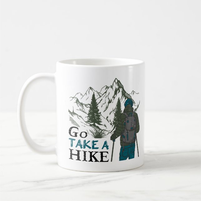 Taza De Café Ir a dar una caminata - Adventure Await (Izquierda)