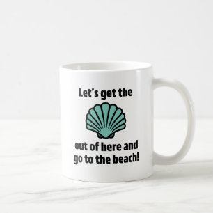 Taza De Café Ir A La Playa
