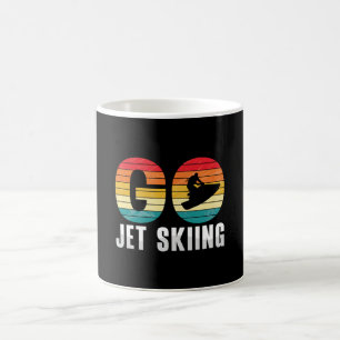 Taza De Café Ir a moto acuática esquí moto acuática Retro Jetsk
