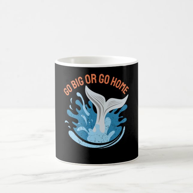 Taza De Café Ir Grande O Ir A Casa Diseño De Nadador (Centro)