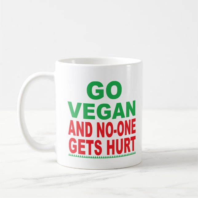 Taza De Café Ir Vegan Y Nadie Se Herió (Izquierda)