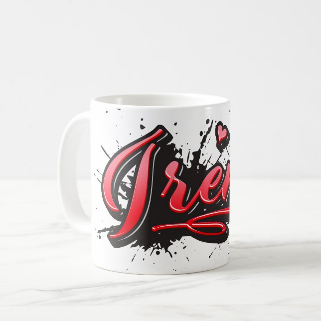 Taza De Café Irena red Heart Graffiti Tasse Kaffeetasse (Anverso izquierdo)