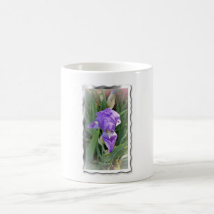 Taza De Café Iris azul claro hermoso