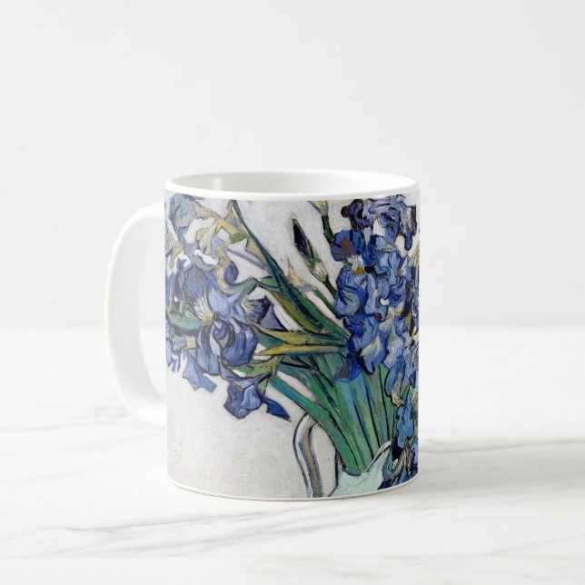 Taza De Café Iris del azul de Van Gogh (Anverso izquierdo)