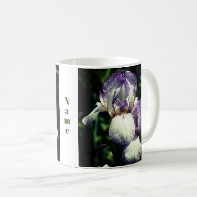 Taza De Café Iris Flower Pair Personalizado (Anverso derecho)