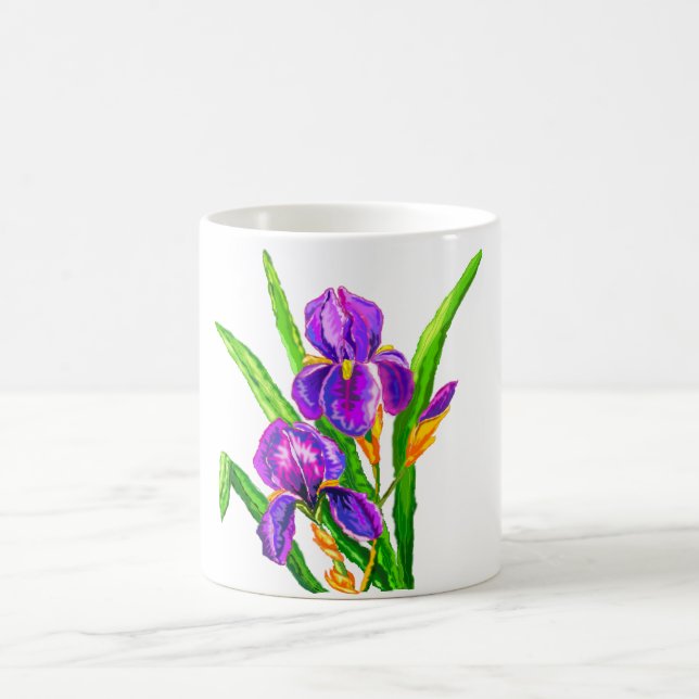 Taza De Café Iris Flowers Coffee Mug Irises (Centro)