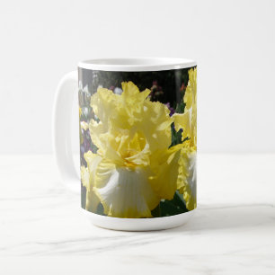 Taza De Café Iris irlandeses con barba amarilla Flores florales