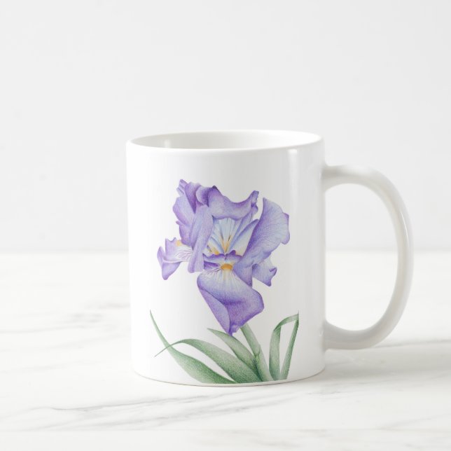 Taza De Café Iris púrpura (Derecha)