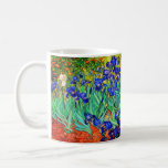 Taza De Café Irises de Vincent Van Gogh<br><div class="desc">Vincent Van Gogh Irises . Pintado en 1889 es uno de los cuadros que creó en el asilo de Saint Paul-de-Mausole en Saint-Rémy-de-Provence en Francia. Es una pintura al óleo. Esta bonita pintura al óleo del paisaje de arte representa un campo de flores de iris. Vincent Van Gogh era un...</div>