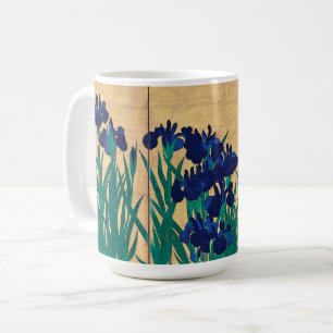 Taza De Café Irises japoneses (detalle), Ogata Kōrin