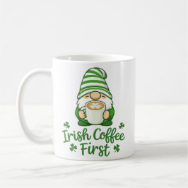 Taza De Café Irish Coffee First Cute Gnome St. Patrick's Day