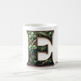 Taza De Café Irish E Monogram Coffee Cup