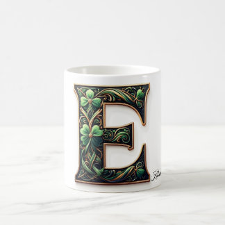 Taza De Café Irish E Monogram Coffee Cup