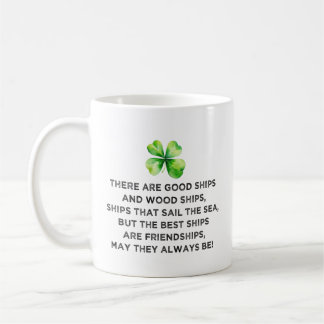 Taza De Café Irish Friendship Toast 4 Leaf Clover St Patricks 