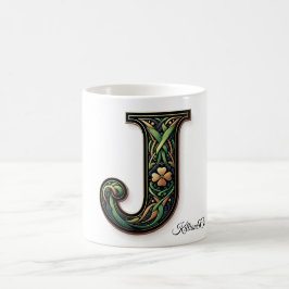 Taza De Café Irish J Monogram Coffee Mug