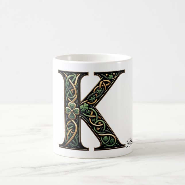 Taza De Café Irish K Monogram Coffee Mug (Centro)